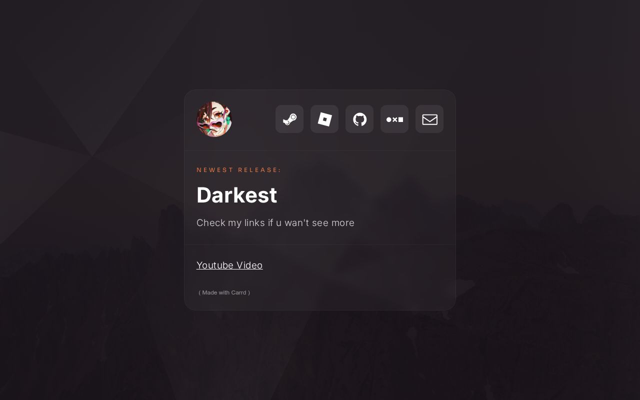 Carrd profile picture for @darkest